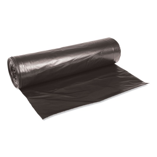 Trash Bags | Boardwalk H8046HKKR01 40 in. x 46 in. 45 gal. 0.6 mil Low-Density Waste Can Liners - Black (100/Carton) image number 0