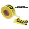 Floor Signs & Safety Signs | Great Neck 10379 3 in. x 1,000 ft. Non-Adhesive Caution Safety Tape - Yellow image number 3