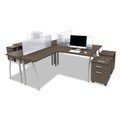 Office Filing Cabinets & Shelves | Linea Italia LITTR752MOC 16.5 in. x 19.75 in. x 23.63 in. Left or Right 2-Drawer Box/File Legal/Letter Trento Line Mobile Pedestal File - Mocha image number 5