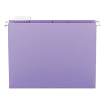 Smead 64064 1/5 Cut Tab Letter Size Colored Hanging File Folders - Lavender (25/Box)