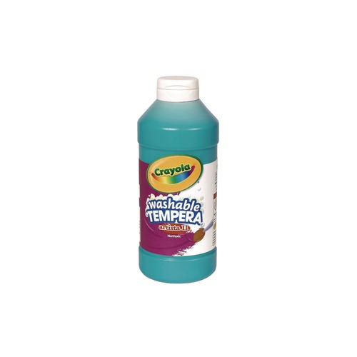 Arts & Crafts Supplies | Crayola 54-3115-048 Artista II 16 oz. Bottle Washable Tempera Paint - Turquoise image number 0