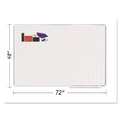 White Boards | MasterVision MA2792830A 1 in. x 2 in. Grid 72 in. x 48 in. Aluminum Lacquered Steel Magnetic Dry Erase Planning Board with Accessories - White/Silver image number 4