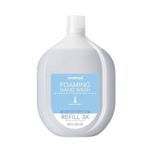 Hand Soaps | Method 328111 28 oz. Tub Foaming Hand Wash Refill Tub - Sweetwater (4/Carton) image number 0