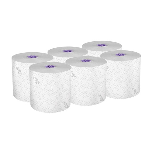 Paper Towels and Napkins | Scott 02001 8 in. x 950 ft. 1-Ply Essential High Capacity Hard Roll Towel - White (6 Rolls/Carton) image number 0