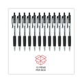 Pens | Universal UNV15530 1 mm Comfort Grip Retractable Ballpoint Pens - Medium, Black (1 Dozen) image number 4