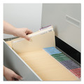 File Folders | Smead 19538 0.75 in. Expansion 1/3-Cut Top Tab Fastener Folders, 2 Fasteners - Legal Size/Manila Exterior (50/Box) image number 2