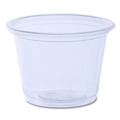 Food Trays, Containers, and Lids | Boardwalk BWKPRTN1TS 1 oz Plastic Souffle/Portion Cups - Clear (2500/Carton) image number 1
