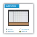 Mailroom Equipment | MasterVision MX04511161 24.21 in. x 17.72 in. 3-in-1 MDF Frame Combo Planner - White/Black image number 4