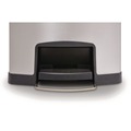 Trash & Waste Bins | Rubbermaid Commercial 1901992 Slim Jim 13-Gallon Front Step Style Stainless Steel Step-On Container - Black image number 4