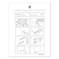 White Boards | U Brands 2798U00-01 35 in. x 23 in. Floating Glass Ghost Grid Dry Erase Board - White image number 6
