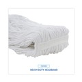 Mops | Boardwalk BWK2032RCT #32 Cut-End Rayon Wet Mop Head - White (12/Carton) image number 7
