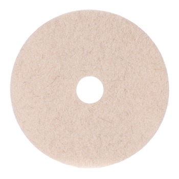 Boardwalk BWK4017NHE 17 in. Diameter Natural Hog Hair Burnishing Floor Pads - Tan (5/Carton)