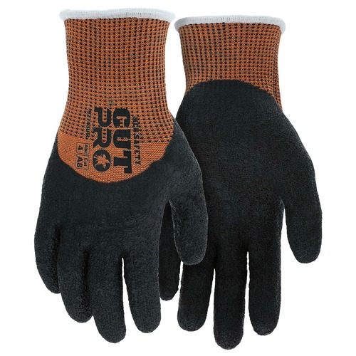 Cleaning Gloves | MCR Safety 92743LTL Cut Pro 92743LT Gloves - Large Black/Oragne (1-Dozen) image number 0