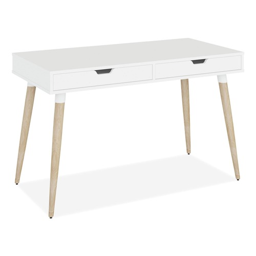 Office Desks & Workstations | Alera ALEWSS4824WB 47.24 in. x 23.62 in. x 29.53 in. Scandinavian Writing Desk - White/Beigewood image number 0