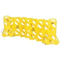 Floor Signs & Safety Signs | Rubbermaid Commercial FG9S1100YEL 13 ft x 40 in. Plastic Portable Mobile Safety Barrier - Yellow image number 2