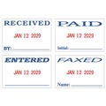 Stamps & Stamp Supplies | COSCO 2000PLUS 065005 1.75 in. x 0.94 in. 4 Messages Economy Message Dater - Red/Blue image number 1