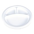 Bowls and Plates | SCT 18163WPF 10 in. Diameter 3-Compartment ChampWare Molded Fiber Plate Tableware - White (500/Carton) image number 1