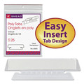 File Folders | Smead 64615 3.5 in. Wide 1/3-Cut Poly Index Tabs and Inserts For Hanging File Folders - White/Clear (25/Pack) image number 2