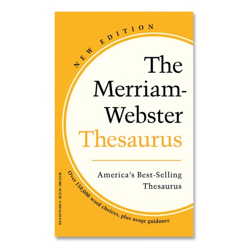 Back to School Sale | Merriam Webster MER098-3 832 Pages Paperback Thesaurus image number 0