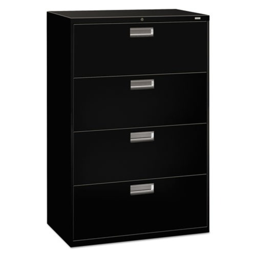 Just Launched | HON H684.L.P Brigade 600 Series Four-Drawer 36 in. x 18 in. x 52.5 in. Lateral File - Black image number 0