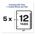 Dividers & Tabs | Avery 11405 Index Maker 11 in. x 8.5 in. 12-Tab Traditional Color Print and Apply Clear Label Dividers - Assorted (5/Pack) image number 4