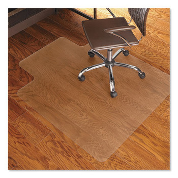 OFFICE CHAIR MATS | ES Robbins 131823 45 x 53 EverLife Light Use Rectangular Chair Mat with Lip for Hard Floors - Clear