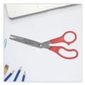 Arts & Crafts Supplies | Westcott 10703 8 in. Long 3.5 in. Cut Length Value Line Stainless Steel Shears - Crane-Style Red Handle image number 4
