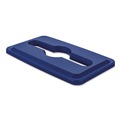 Trash & Waste Bins | Suncast Commercial TCNLID03BLD 11.87 in. x 20.25 in. x 1.35 in. 23-Gallon Resin Slim Trash Can Paper Recycling Lid - Blue image number 0