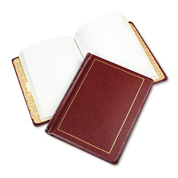 PRODUCTS | Wilson Jones W0396-11 11 in. x 8.5 in. 250 Sheets 1-Subject Unruled Looseleaf Corporation Minute Book - Red/Gold Cover