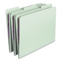 File Folders | Smead 14931 1 in. Expansion Recycled Pressboard Folders with 2 SafeSHIELD Fasteners - Letter Size/Gray-Green (25/Box) image number 1