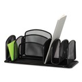 Office Filing Cabinets & Shelves | Safco 3251BL 12.5 in. x 5.25 in. x 5.25 in. 6 Compartments Steel Deluxe Organizer - Black image number 3