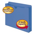 File Folders | Smead 75562 Straight Tab Letter Size Colored File Jackets with Reinforced Double-Ply Tab - Blue (50/Box) image number 3