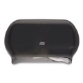 Paper Towel Holders | Tork 59TR 12.75 x 5.57 x 8.25 Twin Standard Roll Bath Tissue Dispenser - Smoke (1/Carton) image number 0