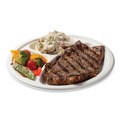 Bowls and Plates | AmerCareRoyal PL-11-NPFA 10.24 in. Diameter 3-Compartment Bagasse PFAS-Free Plate Dinnerware - White (500/Carton) image number 1
