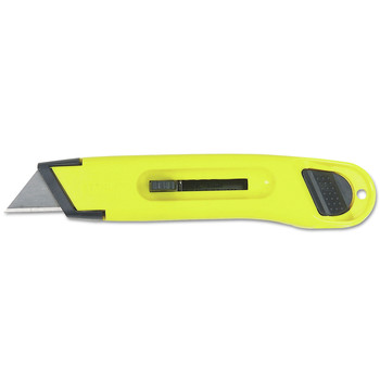 BOX CUTTERS AND UTILITY KNIVES | Stanley 10-065 6 in. Handle Plastic Light-Duty Utility Knife with Retractable Blade - Yellow