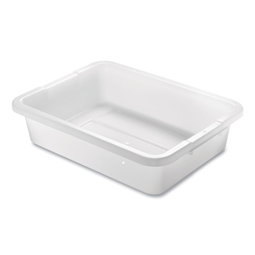 Cleaning Carts | Rubbermaid Commercial FG334992WHT 15 in. x 20 in. x 5 in. Bus/Utility Box - White image number 0