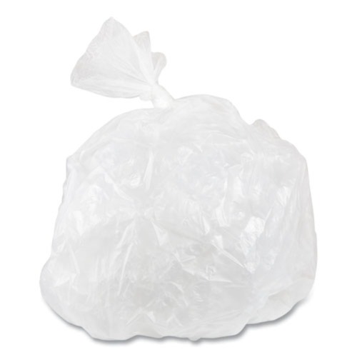  | Inteplast Group VALH2433N8 High-Density 16 Gallon 24 in. x 31 in. Commercial Can Liners - Clear (1000/Carton) image number 0
