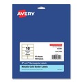 Labels | Avery 6541 Easy Peel 2 in. x 4 in. Inkjet/Laser Printers Mailing Labels with Metallic Border - White (100/Pack) image number 0