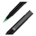 Pens | uni-ball 60154 0.5 mm Stick Roller Ball Pen - Green Ink/Black/Green Barrel/Extra-Fine (1-Dozen) image number 4