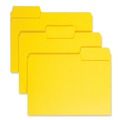 File Folders | Smead 11984 1/3-Cut Tabs Assorted Letter Size 0.75 in. Expansion SuperTab Colored File Folders - Yellow (100/Box) image number 0