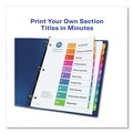 Back to School Sale | Avery 11165 Ready Index 11 in. x 9.25 in. 10-Tab 1 to 10 Extra Wide Tabs Customizable TOC Dividers - Multicolor Tabs/White (1-Set) image number 3