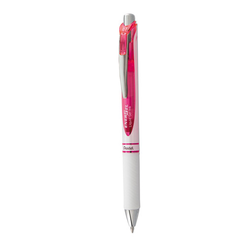 Pens | Pentel BL77PW-P 0.7 mm EnerGel RTX Gel Pen - Medium/Pink Ink/White/Translucent Pink Barrel image number 0