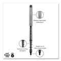 Pens | uni-ball 1734903 VISION Fine 0.7 mm Stick Needle Roller Ball Pen - Black Ink Gray/Clear/Black Barrel (1-Dozen) image number 10