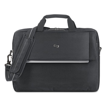 SOLO LVL330-4 Urban 16.5 in. x 3 in. x 11 in. Polyester Briefcase Fits Devices Up to 17.3 in. - Black