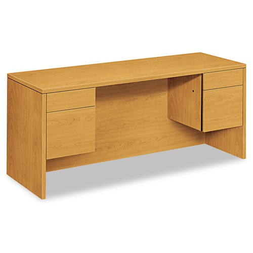 Office Filing Cabinets & Shelves | HON H10565.CC 60 in. x 24 in. x 29.5 in. 10500 Series Kneespace Credenza With 3/4-Height Pedestals - Harvest image number 0