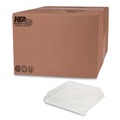  | Handi-Foil 4048DL 8.25 in. x 8.25 in. x 1.5 in. Plastic Dome Lid - Clear (500/Carton) image number 0