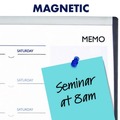 Bulletin Boards | Quartet ARCCP3018 30 in. x 18 in. ARC Frame Cubicle Monthly Planning/Scheduling Calendar Board - White Magnetic Surface/Satin Aluminum Frame image number 3