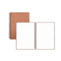 Notebooks & Pads | Blue Sky BLS150538 ASMBLD 8.5 in. x 5.75 in. Sheets 1-Subject Medium/College Rule Faux Leather Wirebound Notebook - Tan image number 0