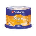 Office Electronics & Batteries | Verbatim 95101 4.7 GB 16X DVD-R Recordable Disc Spindle - Silver (50/Pack) image number 0