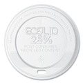  | Eco-Products EP-HL16-WR EcoLid 25 Percent Recycled Content Plastic Hot Cup Lid Fits 10 oz. to 20 oz. Hot Cups - White (1000/Carton) image number 1